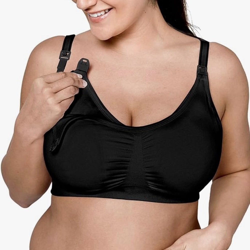 Medela - NWT Sz XXL - 3 in 1 Black Hands Free Pumping & Nursing Bra